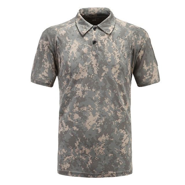 Military Camouflage Polo Shirt Short Sleeve Shirt