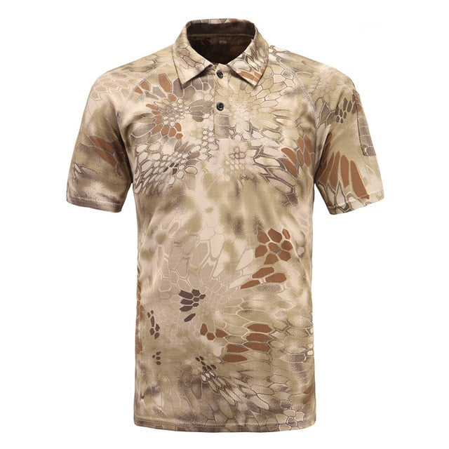 Military Camouflage Polo Shirt Short Sleeve Shirt