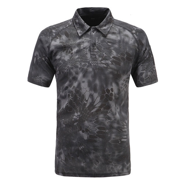 Military Camouflage Polo Shirt Short Sleeve Shirt