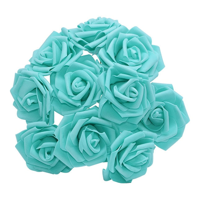21 Color 10pcs 8cm Artificial PE Foam Rose Flowers