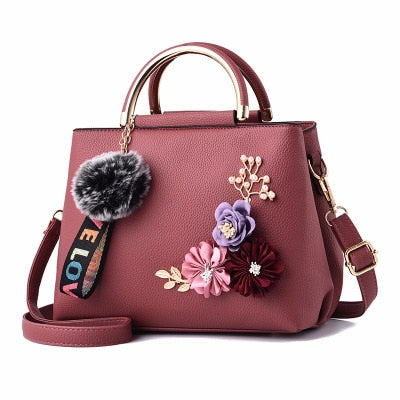 Artificial Flower Crossbody Tote Bags