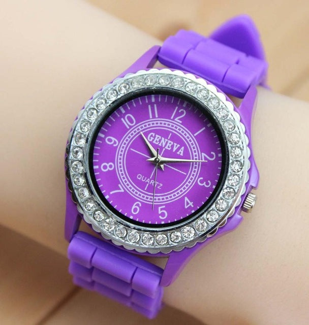Luxury Brand Leather Quartz Watch Women
