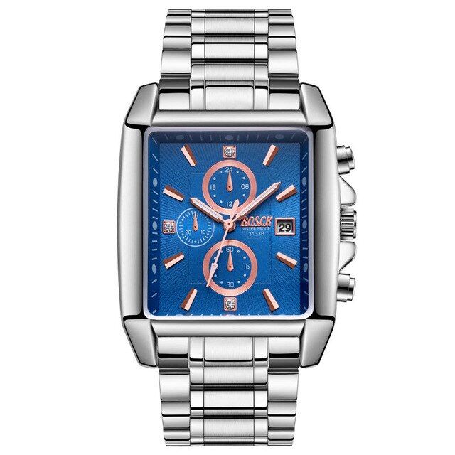 BOSCK men Square Dial Watch