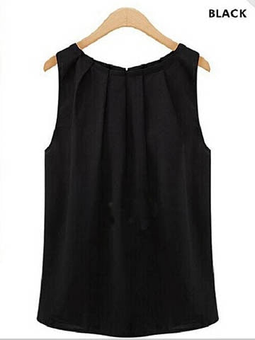 Sleeveless Chiffon Blouse Shirt