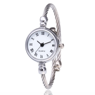 Elegant small bracelet female clock