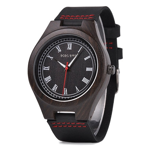relogio masculino BOBO BIRD Ebony Wood Watch