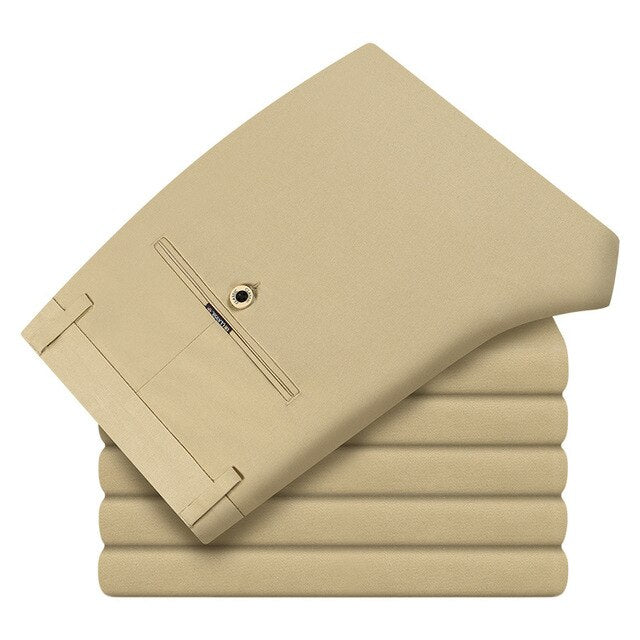 Casual Black Khaki Men Pants Business Fashion