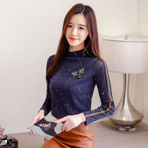 Ladies shirt turtleneck clothes