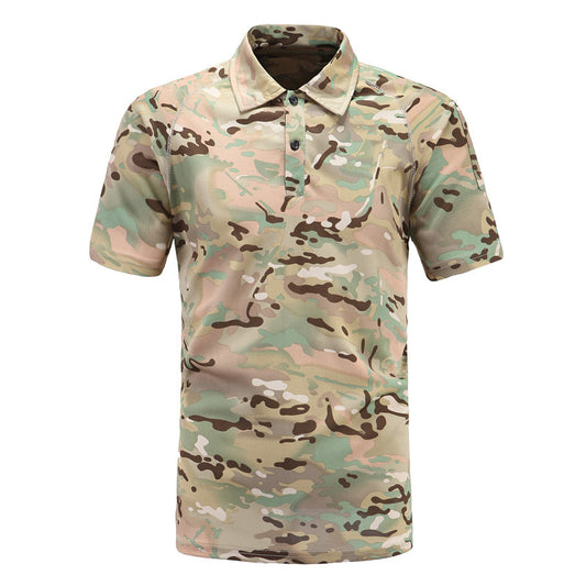 Military Camouflage Polo Shirt Short Sleeve Shirt