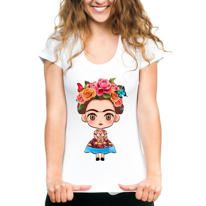 Women T-shirt Cute Printing Short Sleeved