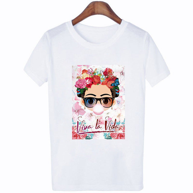 Women T-shirt Cute Printing Short Sleeved