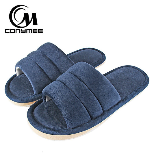 Winter Men Home Indoor Slippers Flip Flops Soft