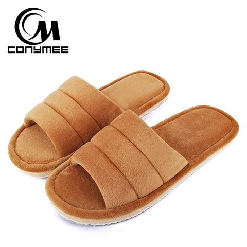 Winter Men Home Indoor Slippers Flip Flops Soft