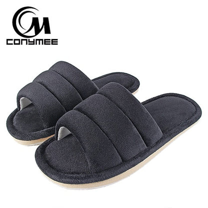 Winter Men Home Indoor Slippers Flip Flops Soft