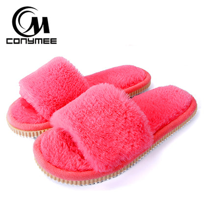 Winter Men Home Indoor Slippers Flip Flops Soft