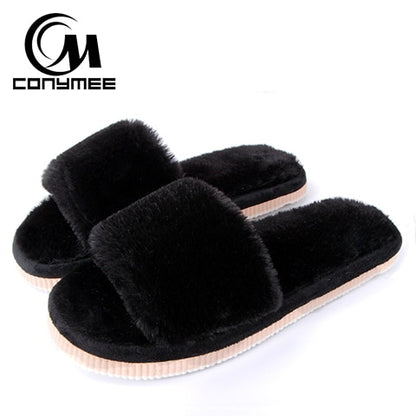 Winter Men Home Indoor Slippers Flip Flops Soft