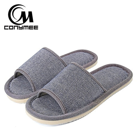 Winter Men Home Indoor Slippers Flip Flops Soft