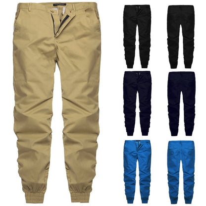 Men Casual Trousers Joggers Slim Fit