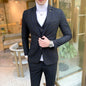 British 3Piece Men Suit Autumn Winter New Wedding Suits For Men