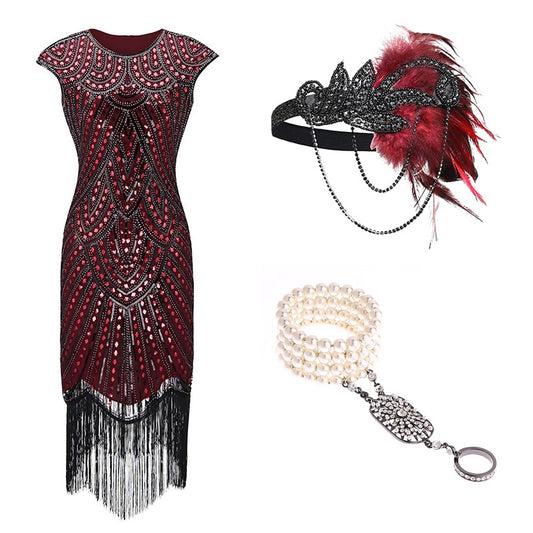 Beaded Flapper Party Dress