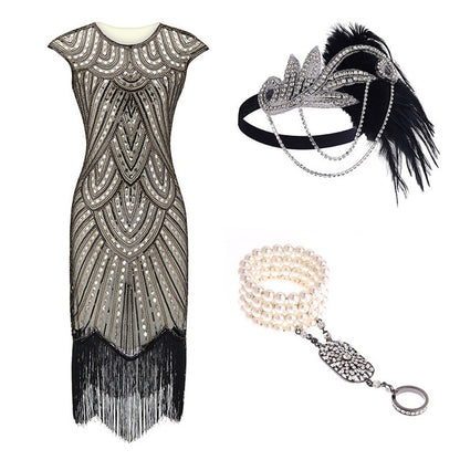 Beaded Flapper Party Dress