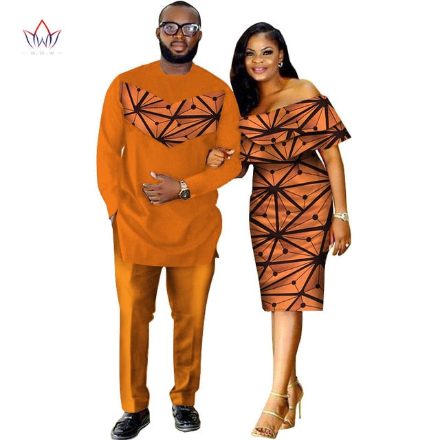 4Pcs African couples outfit, African couples dashiki, African