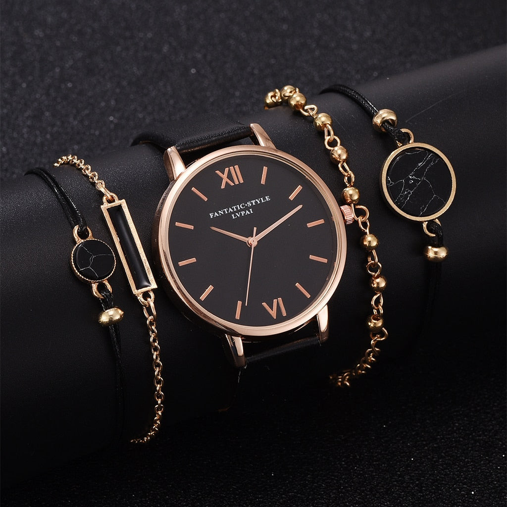 Women 5pcs Woman Quartz Wristwatch