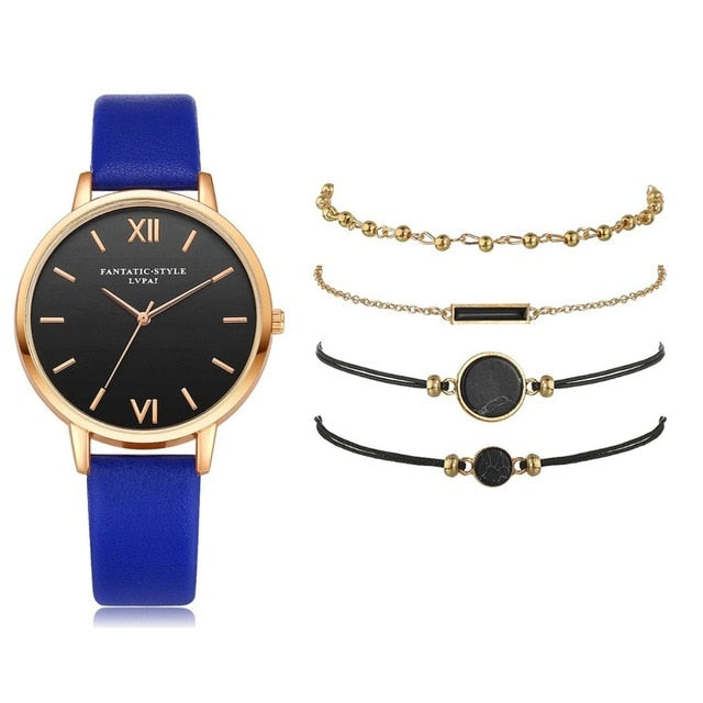 Women 5pcs Woman Quartz Wristwatch