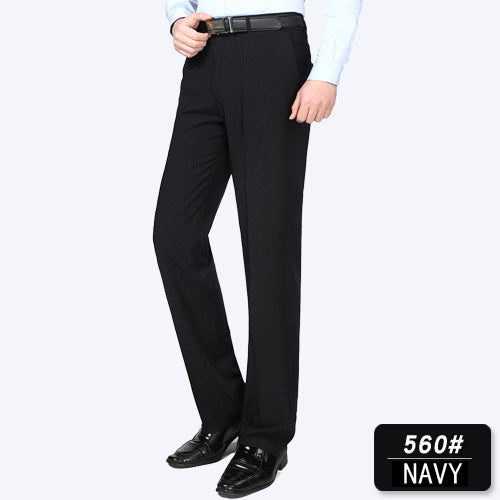 Men Formal Suit Pants Loose Middle Age Male Trousers