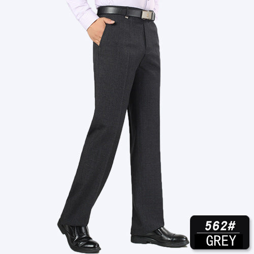 Men Formal Suit Pants Loose Middle Age Male Trousers