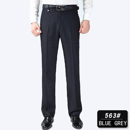 Men Formal Suit Pants Loose Middle Age Male Trousers