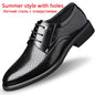 UPUPER Mens Dress Shoes Summer Breathable Hole Soft Leather Shoes