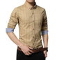 Long Sleeve Formal Men Shirt Turn-down Collar