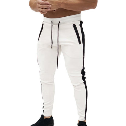 New Fitness Trousers Stitching Elastic Soft Slim Fit Sports Pencil Pants