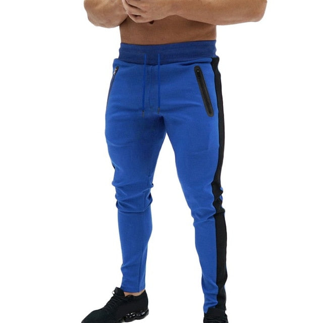 New Fitness Trousers Stitching Elastic Soft Slim Fit Sports Pencil Pants