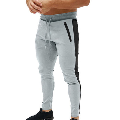 New Fitness Trousers Stitching Elastic Soft Slim Fit Sports Pencil Pants