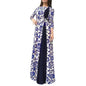 Women Dubai Arabian Floral Print Long Dress