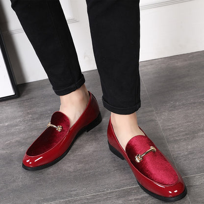 Fashion Pointed Toe Dress Shoes Men Loafers