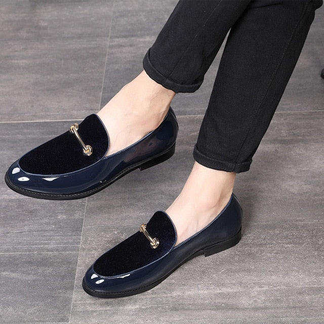 Fashion Pointed Toe Dress Shoes Men Loafers