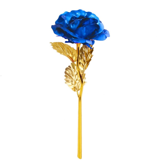 24K Gold Foil Rose Flower