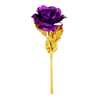 24K Gold Foil Rose Flower