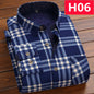 Casual Long Sleeve Plaid Warm Fleece Lining Shirts