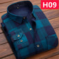 Casual Long Sleeve Plaid Warm Fleece Lining Shirts