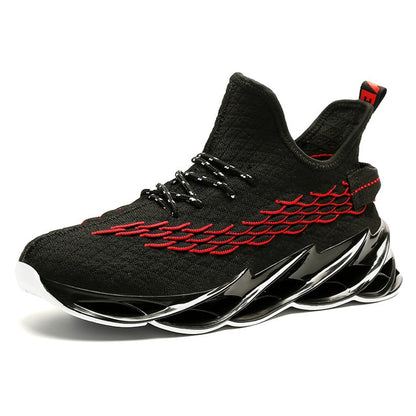 Men Jogging Walking Sports Shoes High-quality Lace-up Athietic Breathable Blade Sneakers