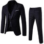 3Pcs/Set Luxury Plus Size Men Suit Set Formal Blazer +Vest +Pants Suits