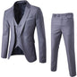 3Pcs/Set Luxury Plus Size Men Suit Set Formal Blazer +Vest +Pants Suits