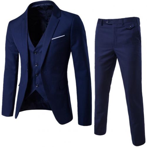 3Pcs/Set Luxury Plus Size Men Suit Set Formal Blazer +Vest +Pants Suits