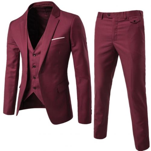 3Pcs/Set Luxury Plus Size Men Suit Set Formal Blazer +Vest +Pants Suits