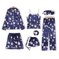 7 Pieces Womens Silk Satin Pajamas