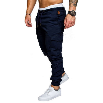 New Fitness Trousers Stitching Elastic Soft Slim Fit Sports Pencil Pants